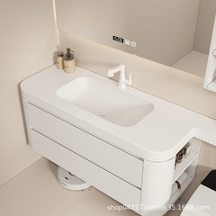 Dupont Corian integrated sink and bathroom cabinet set, bathroom toilet seamless integrated extension sink