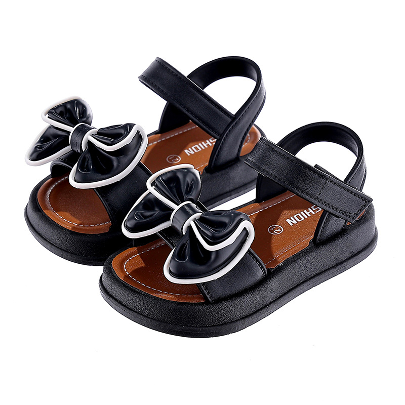 Nueva moda para niñas sandalias de verano arco princesa sandalias estudiantes de velcro universal sandalias para niños