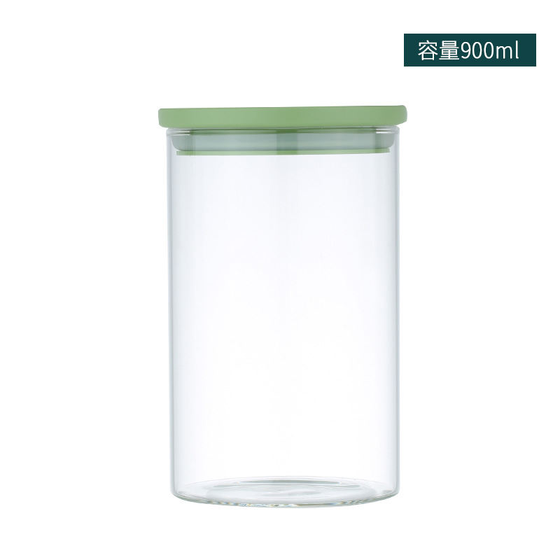 Frascos Redondos Sellados de Borosilicato de Alta Calidad al por Mayor, Frascos de Vidrio Transparentes para Almacenamiento, Frascos para Conservar Té Fresco, Frascos para Almacenar Granos y Dulces