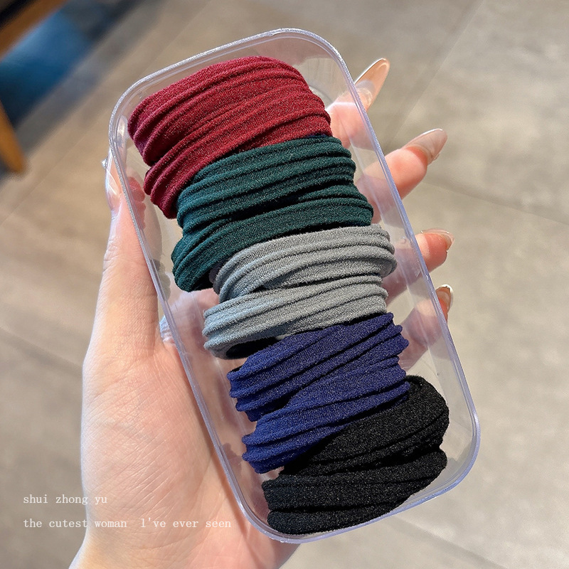 Coleteros negros para mujer, bandas para el cabello, cuerdas para el cabello, anillos para el cabello, accesorios para el cabello estilo 2026, bandas elásticas para cola de caballo alta, cubiertas para el cabello para niñas.