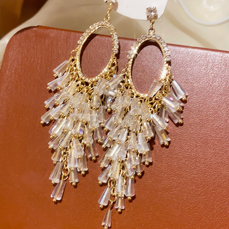 Oro real arco de perlas de aretes