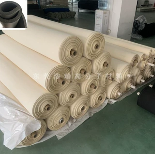 NBR泡棉片材 SBR高密度救生衣背心原材料 米黄色防沉浮力海绵片材