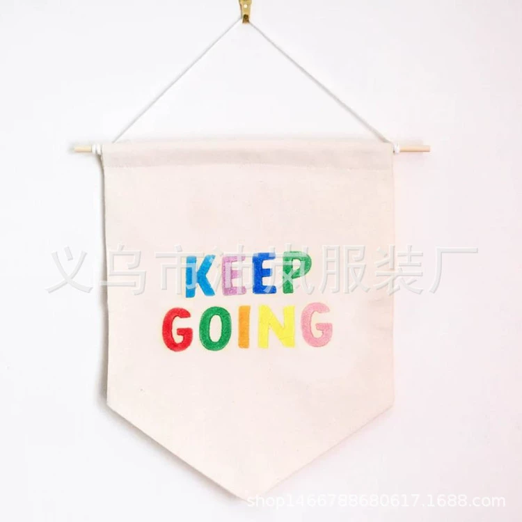 Nordic children's room living room bedroom wall decoration, cloth hanging flag hanging painting wall hanging wall decoration photo background