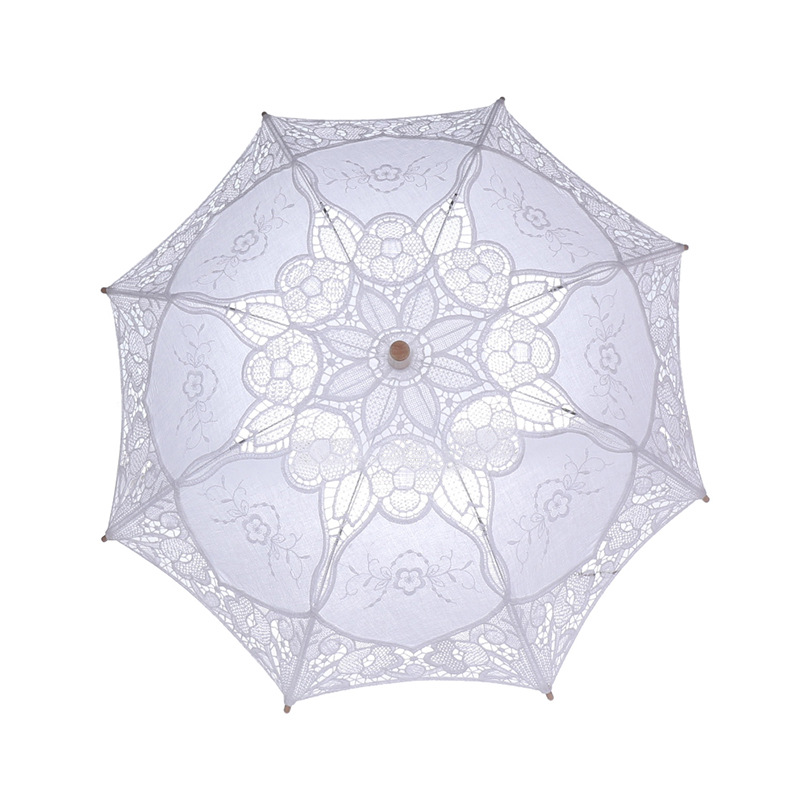 厂家现货花边棉质蕾丝伞婚庆用品新娘伞西式宫廷宴会工艺伞太阳伞