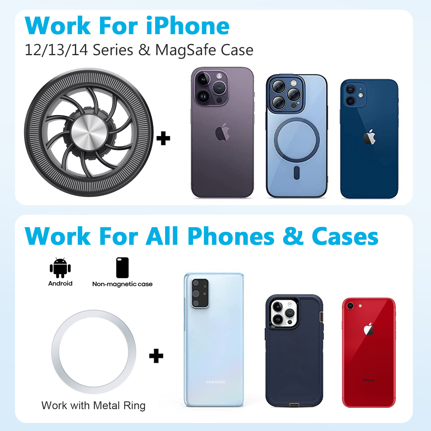 New magnetic car mount for new energy vehicles, rotatable phone navigation strong suction holder for the center console