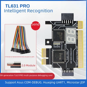 Диагностическая карта TL631 PRO, настольный ноутбук, отладка PCI E, тест ASUS COM DEBUGLPC
