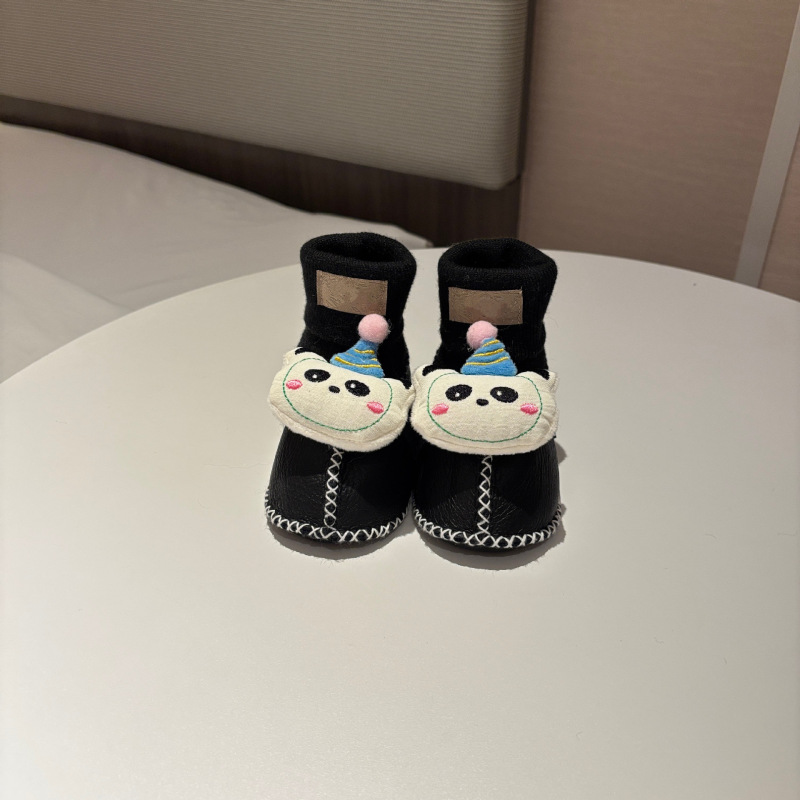 桑坡婴儿棉鞋羊皮毛一体步前鞋袜ins卡通男女宝宝软底毛毛鞋秋冬|undefined