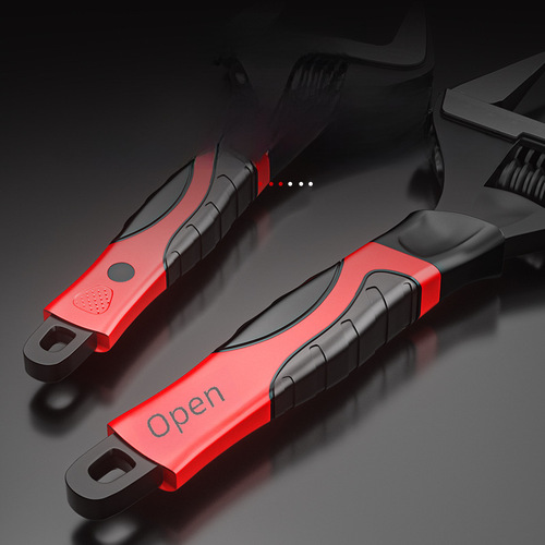 Multi-functional Large-Opening Adjustable Wrench for Plumbing & Bathroom Use, Compact Small Version with Short Handle—Ideal Bathroom and Auto Repair Tool