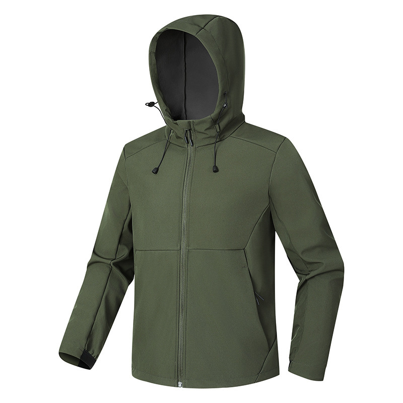 Fleece-Lined Jacket for Men, Stand-Up Collar, Windproof Jacket, Men's Autumn and Winter New Outdoor Soft Shell Jacket, Men's Short Plush Jacket Fleece-Lined Jacket for Men, Stand-Up Collar, Windproof Jacket, Men's Autumn and Winter New Outdoor Soft Shell Jacket, Men's Short Plush Jacket