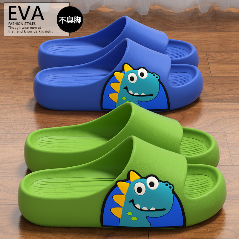 Zapatillas para niños de verano niños niñas dibujos animados lindos antideslizantes interiores bebés padres e hijos zapatillas de baño de verano