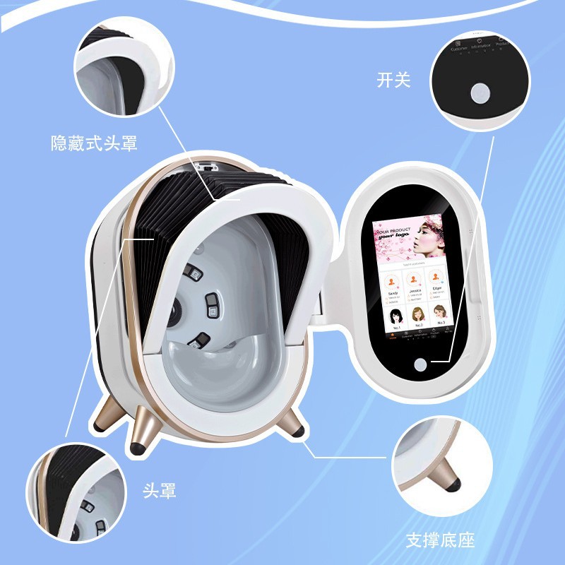 Detector de piel inteligente M9 transfronterizo, analizador de piel de cara completa, instrumento de prueba 3D, instrumento de gestión de pruebas de piel