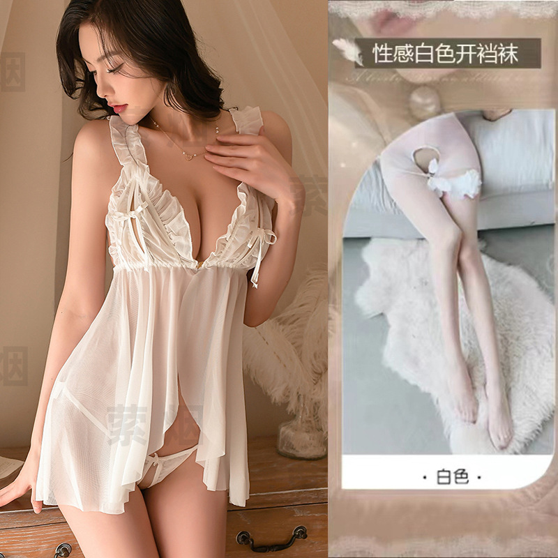 0883 화이트 + 화이트 가랑이 없는 양말