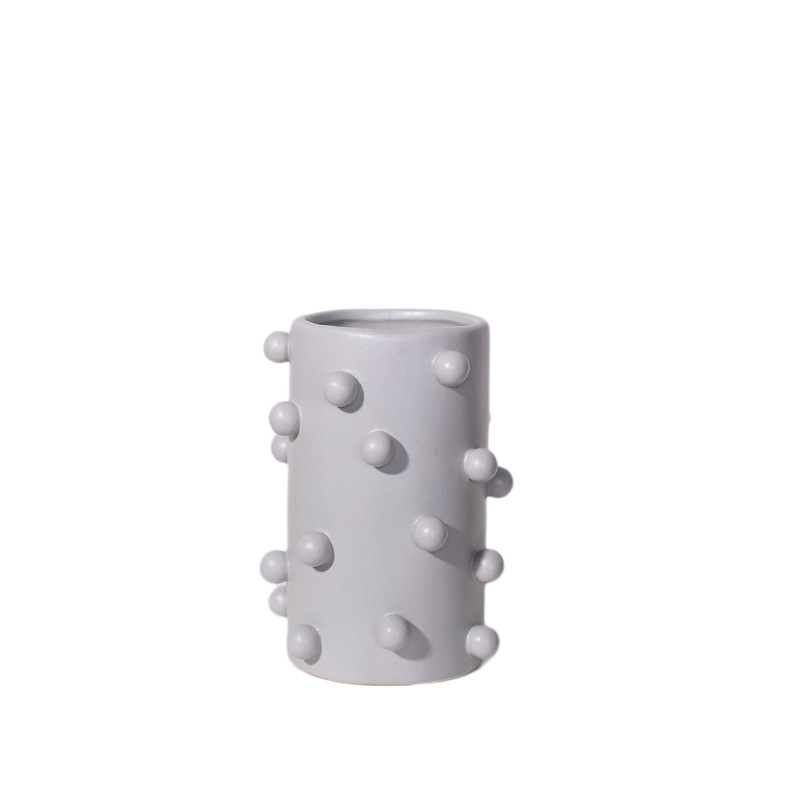 Moderno simple creativo florero de cerámica decoración sala de estar arreglo de flores secas flor falsa mesa de comedor escritorio del hogar Decoración suave