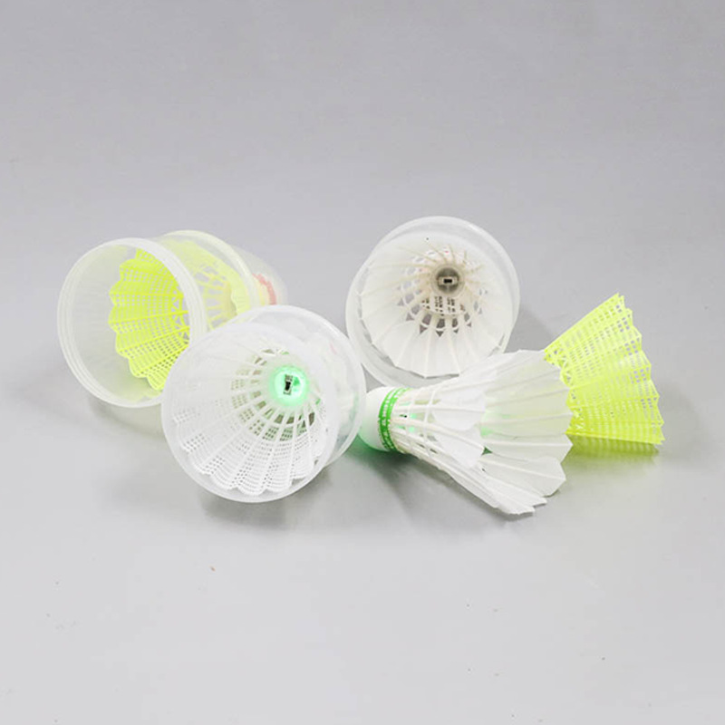luminescence Goose Badminton 2 colour lighting Behind machining customized OEM Nylon ball Plastic