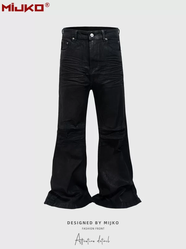 Брюки Mijko унисекс микро bootcut, прямой крой, чёрные, размеры M–XXL