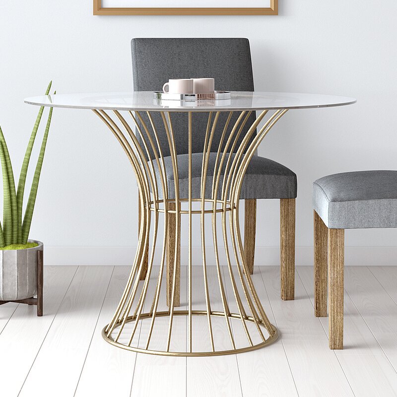 Mesa de comedor de vidrio exportada mesa de comedor casera mesa de vidrio temperado de lujo mesa de comedor de alta calidad