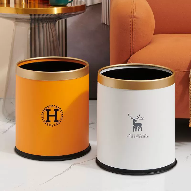Мусорное ведро для гостиной, для домашнего использования, легкой роскоши, кухни, спальни, большого размера, утолщенное, без крышки, высокая эстетическая ценность, большая вместимость, стиль ins.