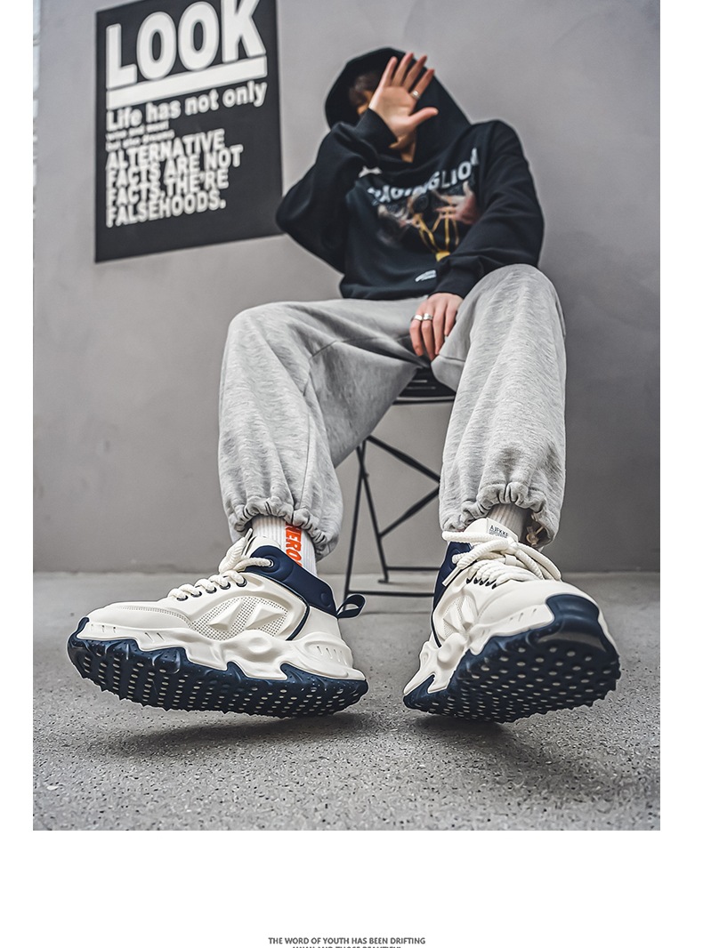 Men's Thick-soled Casual Dad Sneakers Height Increasing Board Shoes_voghion.com