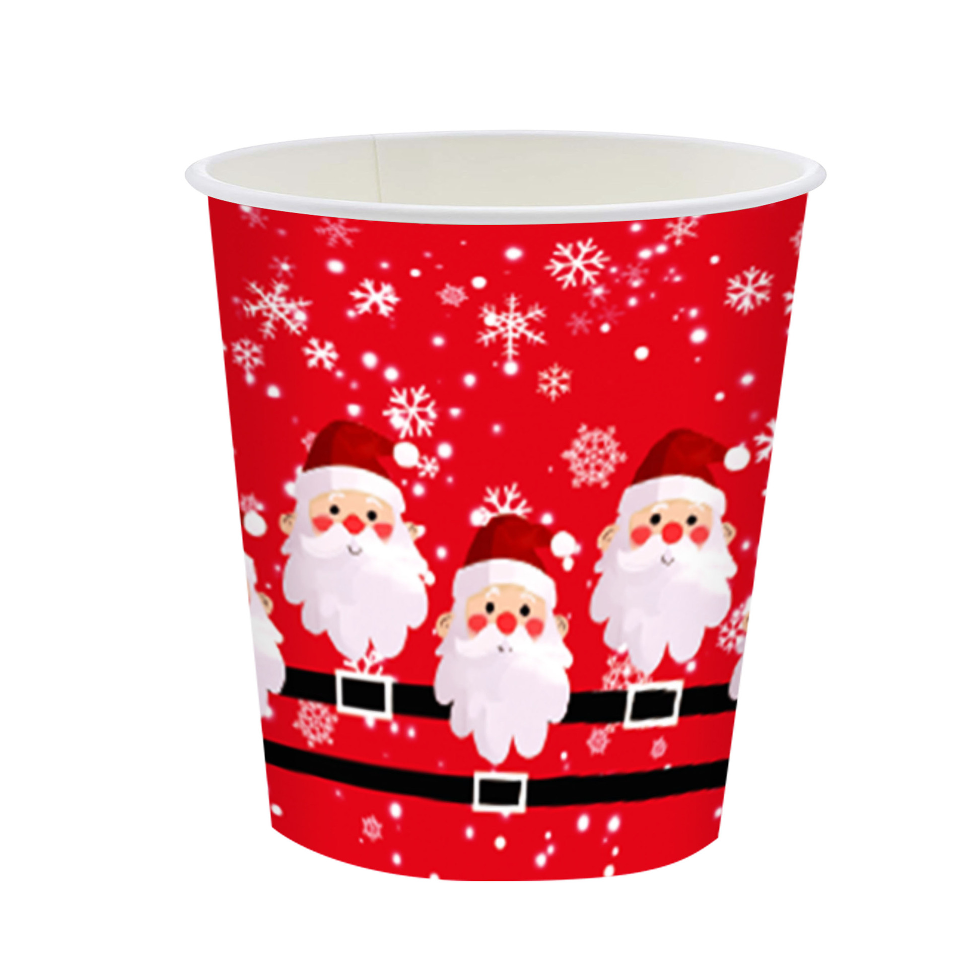 Navidad transfronteriza Santa Claus copo de nieve impresión de dibujos animados juego de vajilla taza de papel toalla de papel papel desechable
