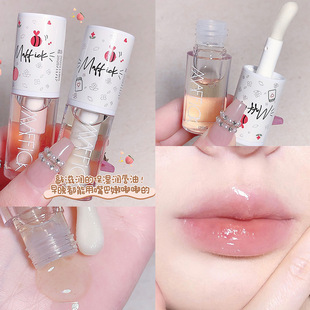 Maffei Honey Lip Oil Women's Transparent Glass Lip Moisturizing Student Lipstick Overlay Lip Oil Factory Wholesale
