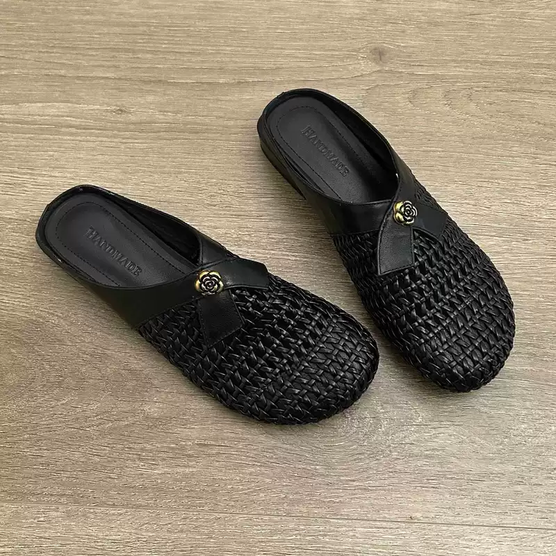 Mountain tea, universal woven slippers, (Physicals), genuine leather