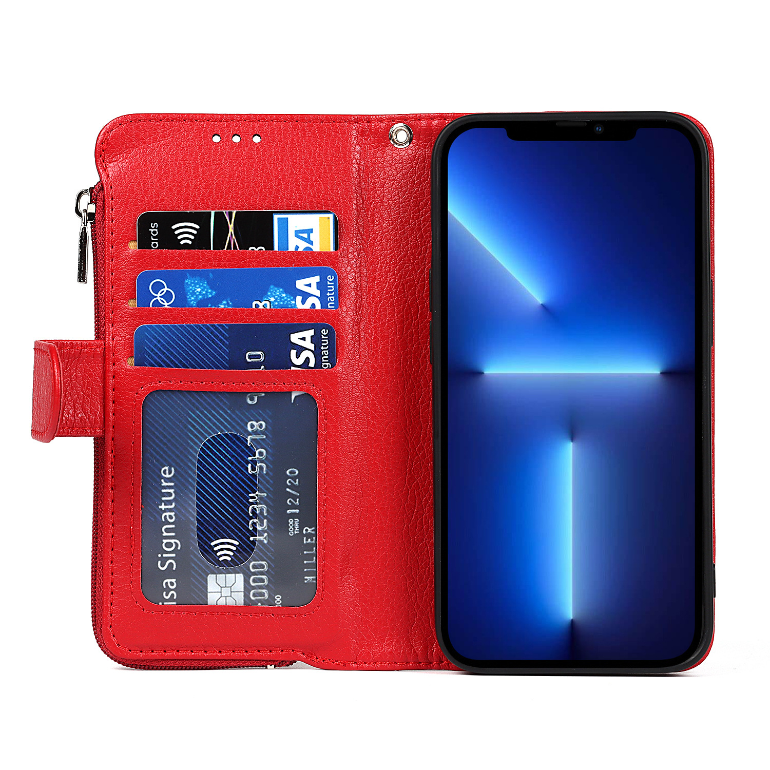Flip Wallet Phone Case With Card Holder For Iphone And Samsung_voghion.com