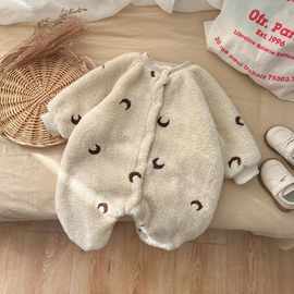 婴儿连体衣冬男女宝宝韩版加厚爬爬服新生儿加绒保暖哈衣0204A099