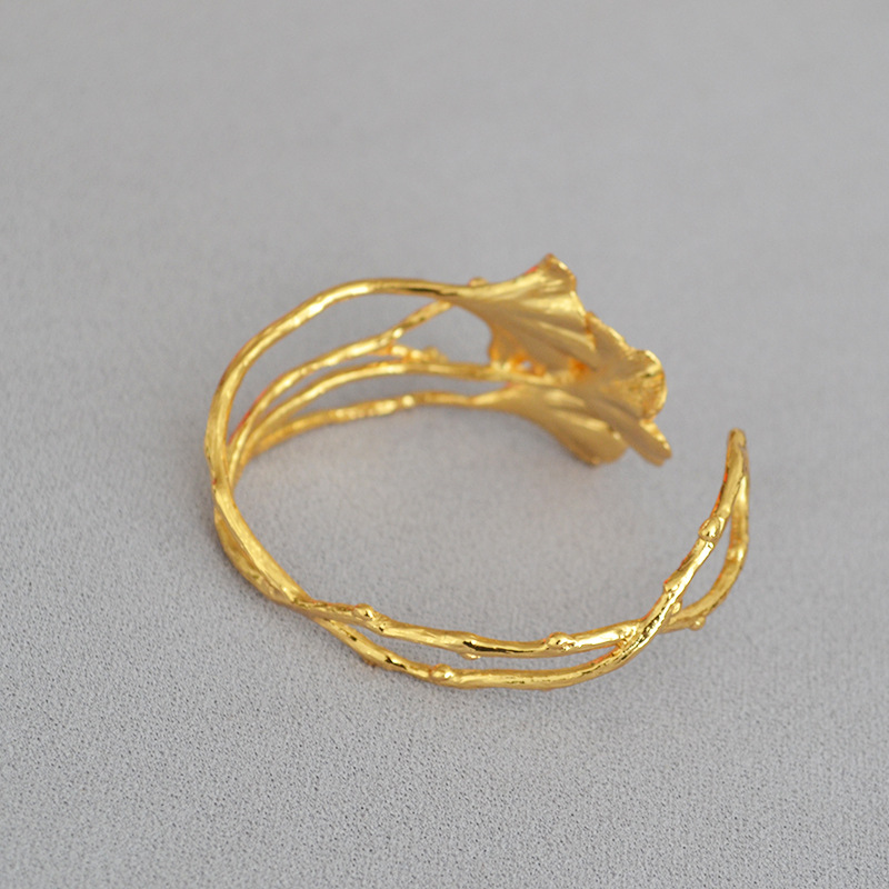 Brass Plating Solid Color Bangle display picture 2