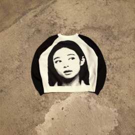 欧美欧美ins毛衣针织衫头像暗黑提花圆领长袖高街复古宽松毛衣