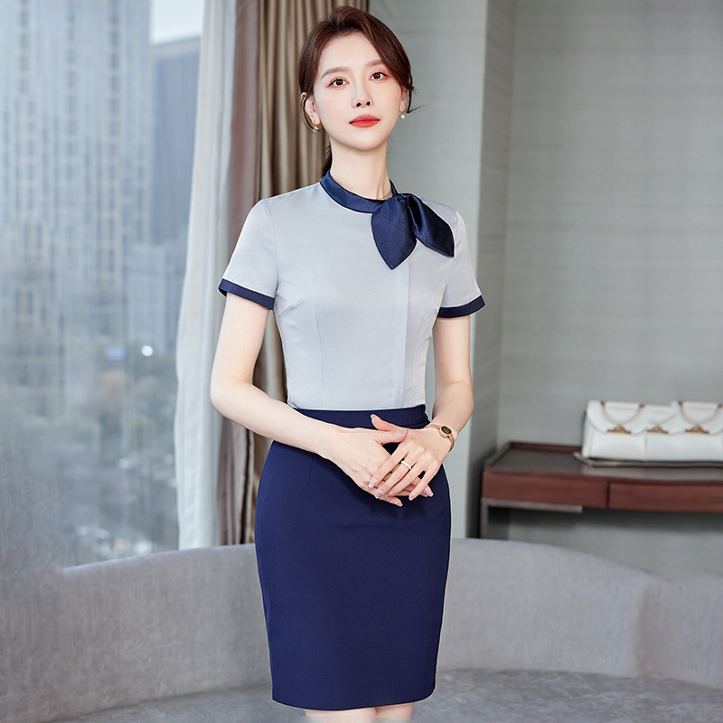 Summer professional elegant fashionable shirt for leisure with bow…