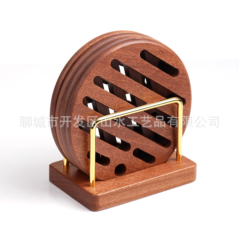 almohadilla aislante de madera, almohadilla aislante redonda de árbol de檀o, almohadilla antideslizante, almohadilla de mortero para animales, almohadilla de madera resistente al quemado