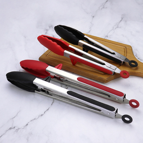 Silicone food clip with stand 9-inch 12-inch barbecue clip silicone food clip bread clip salad food clip