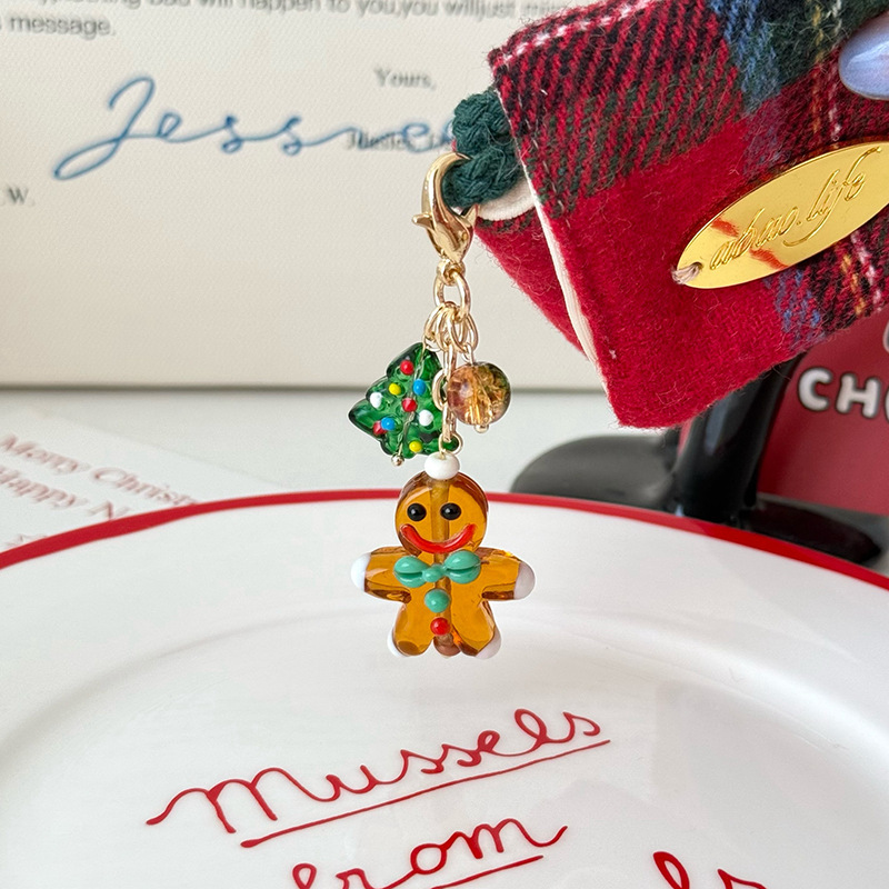 Original Christmas Special Gingerbread Man Pendant Chain, Handmade Coin Purse Charm, Flip Bag Zipper Buckle, Planner Decoration Original Christmas Special Gingerbread Man Pendant Chain, Handmade Coin Purse Charm, Flip Bag Zipper Buckle, Planner Decoration