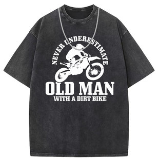Vintage Distressed vintage Cotton Short-sleeved T-shirt Women Couple European and American Women's Clothing Men's and Women's Customized