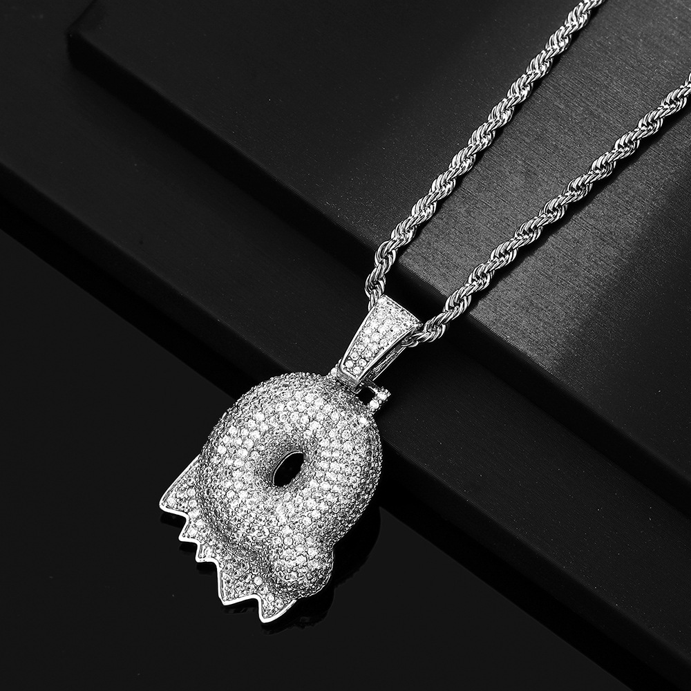Cross-border hip hop burbuja colgante 26 letras nombre personalizado nicho accesorios de personalidad de zircon para hombres