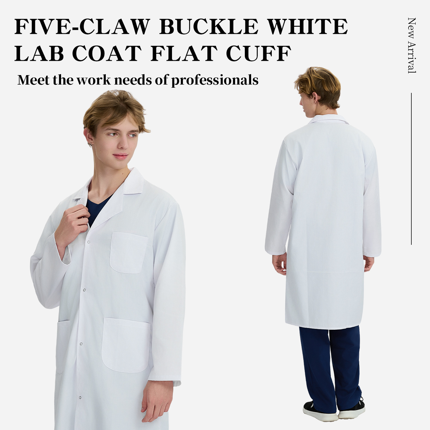 Batas de laboratorio transfronterizas, batas blancas, modelos de comercio exterior para hospitales, uniformes médicos, los más vendidos en Amazon, uniformes de trabajo de manga larga del sudeste asiático. image 17