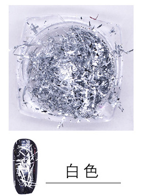 Manicura Nueva joyería oro y plata hoja de color de seda de uñas de oro y plata de seda espejo mágico Rosa tira de color desgaste de uñas manicura joyería