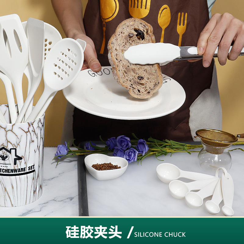 硅膠鍋鏟湯勺22件套不粘鍋硅膠鏟食品級耐高溫硅膠廚具套裝批發