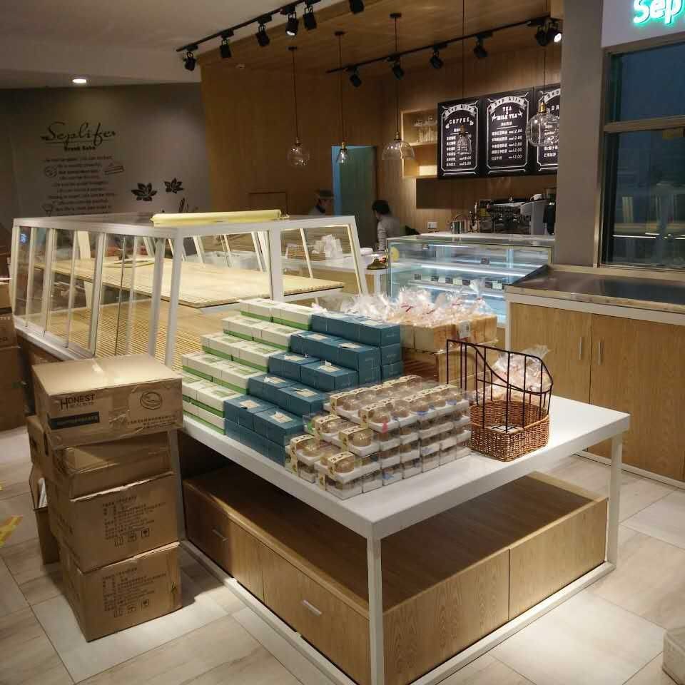 杭州九月生活实木组装HL5501面包柜哪里做惠利展柜厂展示柜展架