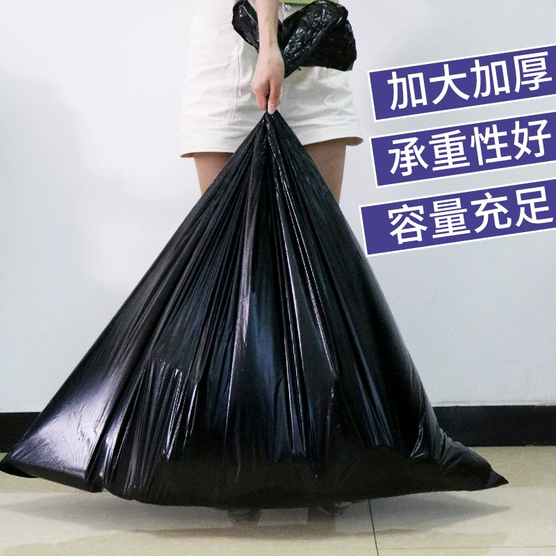 Black big garbage bag for commercial use, increased thickness