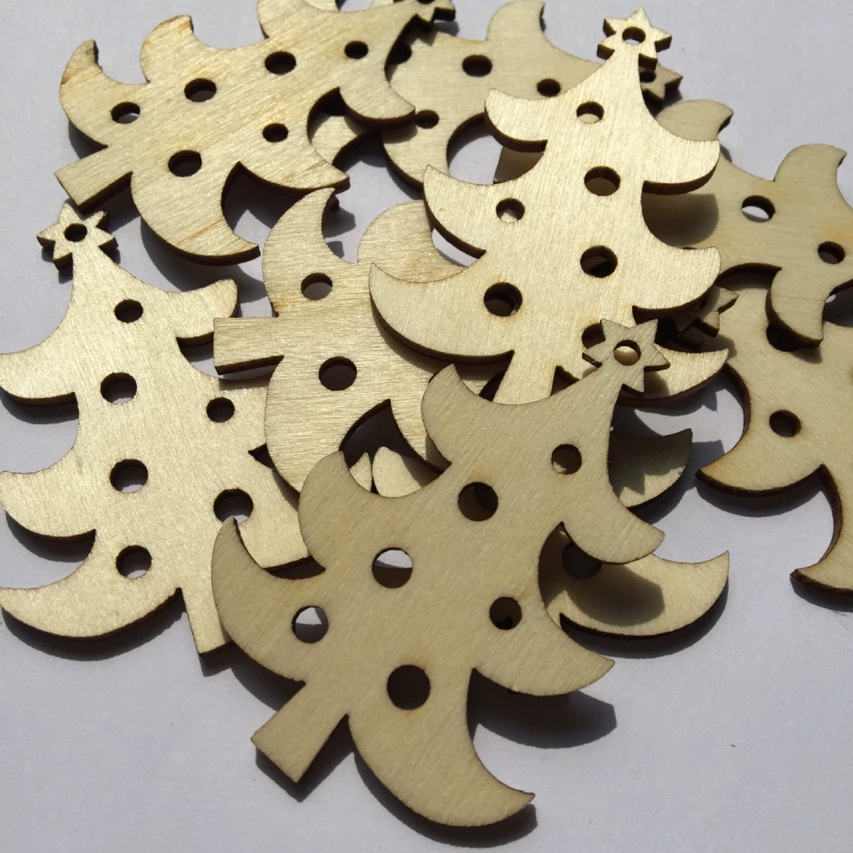 Журнал Рождественская елка Экологичная щепа Рождественское украшение Маленький кулон Лазерная резка щепы