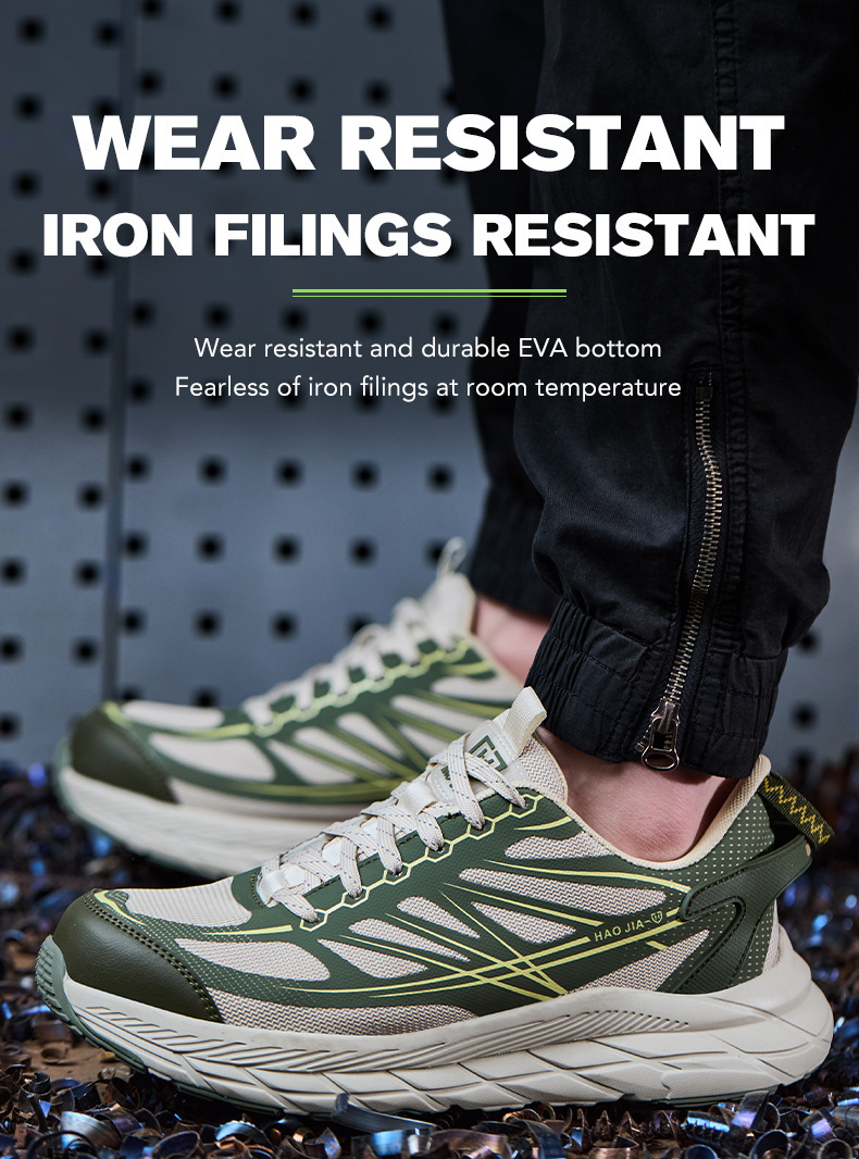 Men Special Work Shoes Haojia New Lightweight Breathable Wear-Resistant Steel Toe Safety For Men Anti-Smash Anti-Puncture Protective Work Shoes_vogvips.com