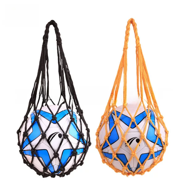 Wholesale football Net pocket basketball volleyball ball storage bag bold durable hand woven small ball pocket single