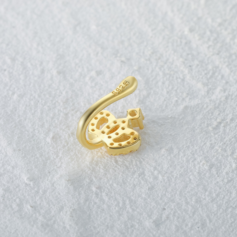 2g Weight Nose Ring Classification 1 Piece Quantity Daily, Street Occasion 925 Sterling Silver Material Star, Moon Pattern Women's Gender Plating Design Simple Style Style 1 Piece Nose Rings & Studs Simple Style Star Moon 925 Sterling Silver Plating 46