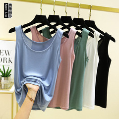 Modest Strapless Tank Top for Women - Spring and Summer Sleeveless Round Neck Top - Fitted and Versatile - Plus Size Outerwear and Layering Shirt