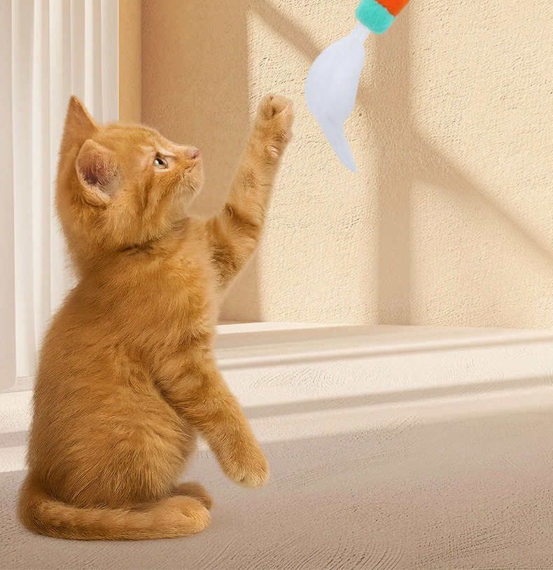 Cat Toys Yo-yo Ball Retractable Auto-lifting Cat Teaser Stick Smart Door Hanging Kitten Toy Self-entertaining Boredom Relief Toy