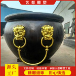 铜雕大缸直径1.5米口径1.2米厂家定做户外庭院门海故宫缸铜缸雕塑