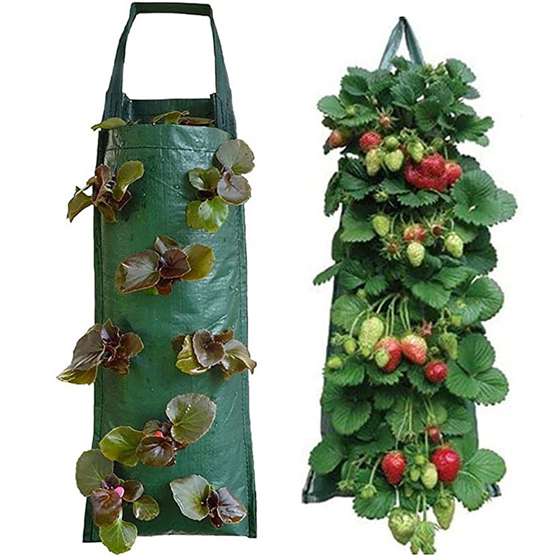 Strawberry planting bag hanging strawberry tomato planting bag indoor outdoor vertical planting vegetables vanilla flowers