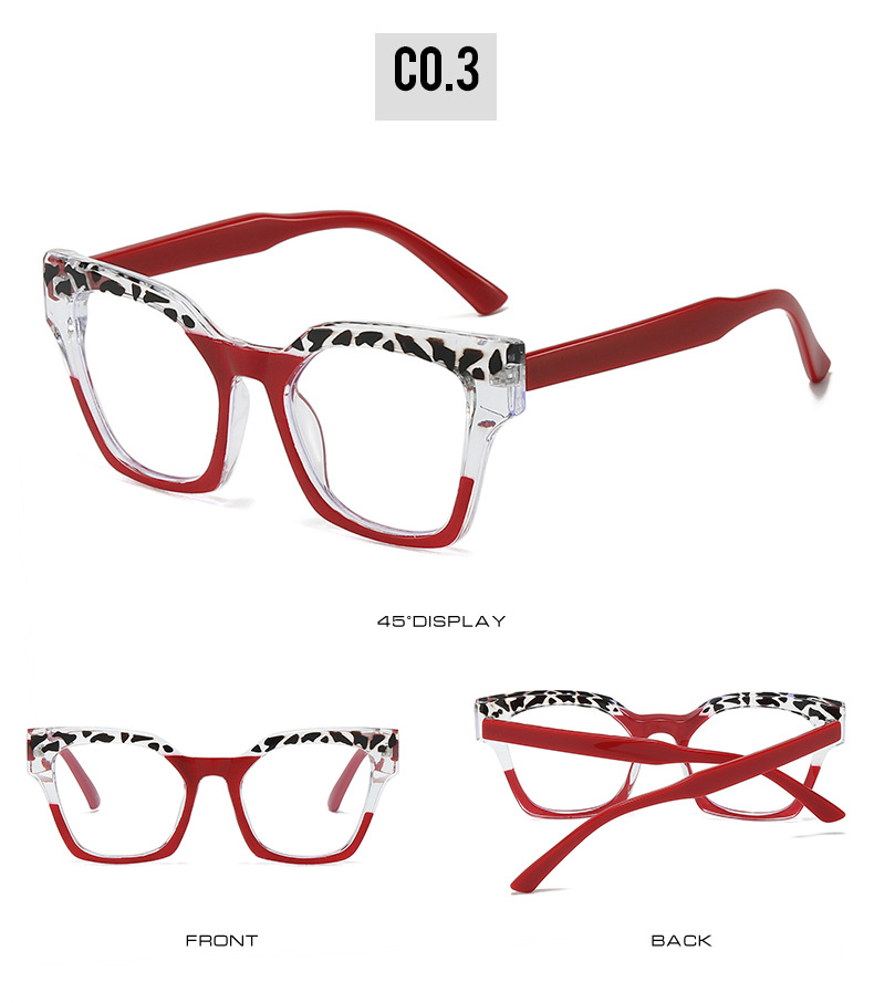 50g Weight Full Frame Glasses Structure Glasses Classification Ac Lens Material Square Glasses Style Casual, Holiday Occasion Solid Color Pattern All Seasons Season Unisex Gender Hip-Hop, Punk Style Hip-Hop Punk Solid Color Ac Square Full Frame Optical Glasses 8