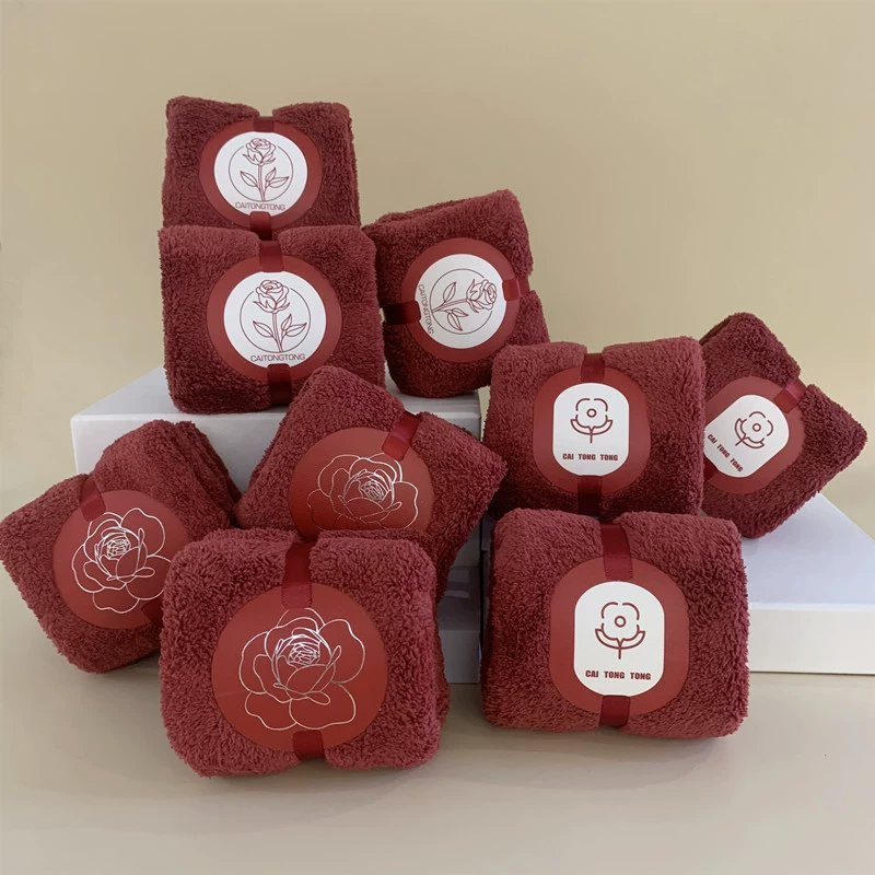 Gift box, coral velvet mountain tea, towel, Birthday gift